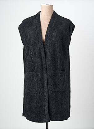 Gilet sans manche poches noir SIGNE NATURE femme