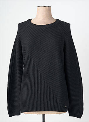 Pull stretch manches longues noir BRANDTEX femme