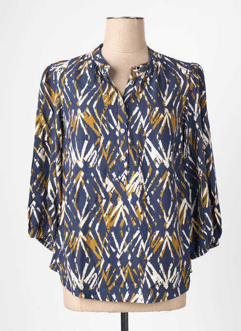 Blouse manches 3/4 manches 3/4 bleu BRANDTEX femme