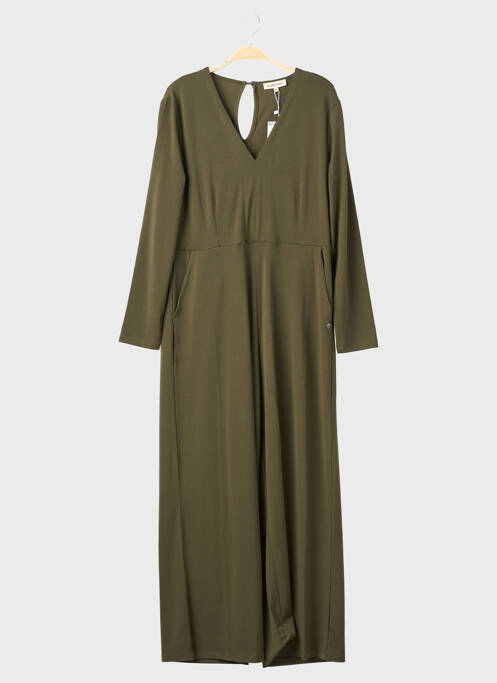 Combi-pantalon fermeture boutonnée au dos manches longues vert SURKANA femme