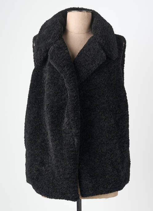 Gilet sans manche fausses poches noir SIGNE NATURE femme