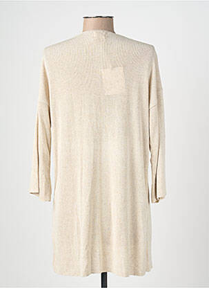 Gilet manches longues col v beige MUS & BOMBON femme