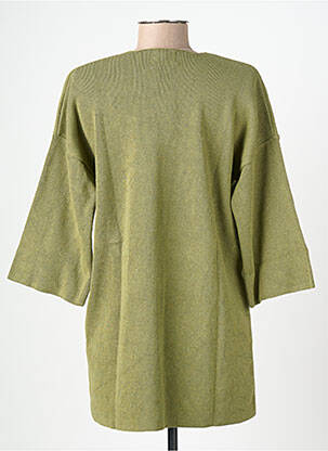 Gilet manches longues col v vert MUS & BOMBON femme
