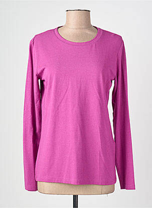 Top col rond manches longues violet BRANDTEX femme