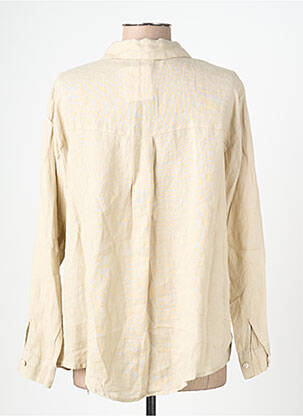 Chemisier coupe droite manches longues beige MUS & BOMBON femme