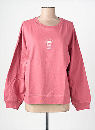 Sweat-shirt broderie manches longues rose MUS & BOMBON femme