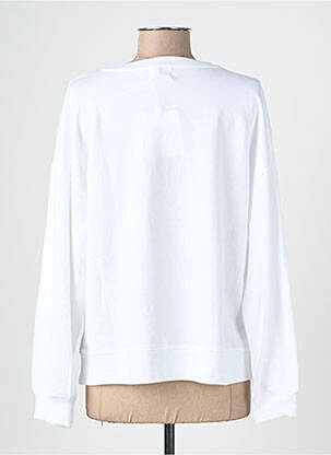Sweat-shirt manches longues manches longues blanc MUS & BOMBON femme