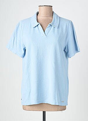 Polo coupe droite manches courtes bleu BRANDTEX femme