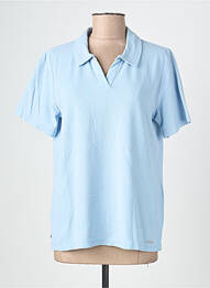 Polo coupe droite manches courtes bleu BRANDTEX femme