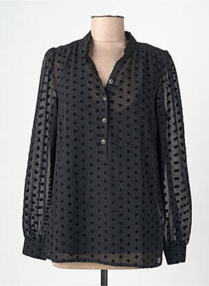 Blouse manches longues manches longues noir BRANDTEX femme