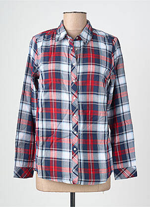 Chemisier imprimé fantaisie manches longues bleu BRANDTEX femme