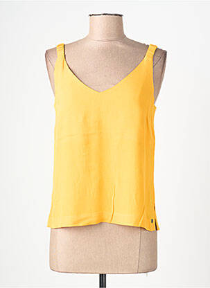 Top col v fines bretelles jaune SURKANA femme
