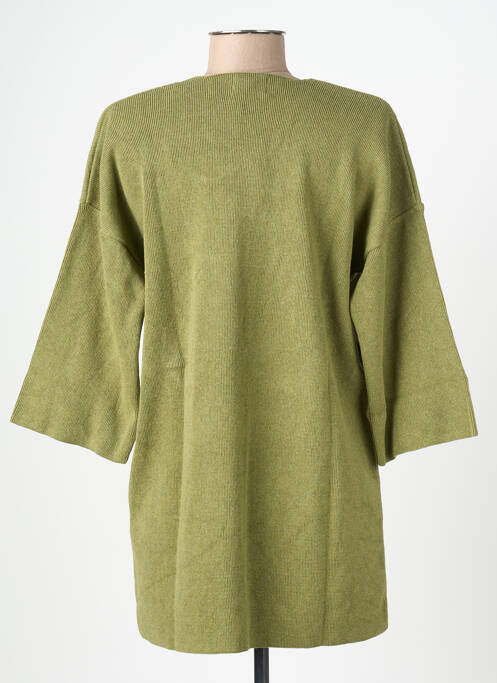 Gilet manches longues col v vert MUS & BOMBON femme