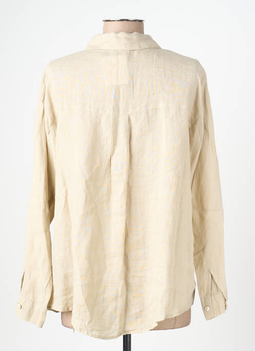 Chemisier coupe droite manches longues beige MUS & BOMBON femme