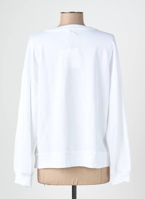 Sweat-shirt manches longues manches longues blanc MUS & BOMBON femme