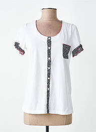 Pyjama manches courtes blanc SENORETTA femme