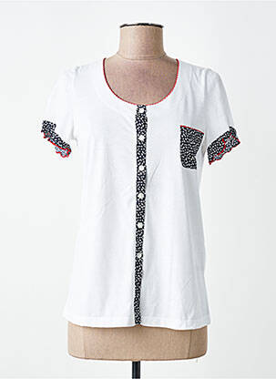 Pyjama manches courtes blanc SENORETTA femme