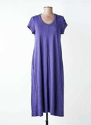 Robe mi-longue manches courtes manches courtes violet GUITARE femme