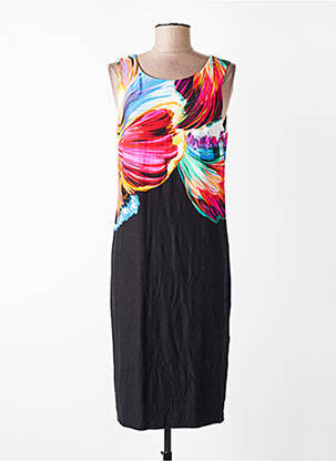 Robe mi-longue sans manche sans manche noir JOSEPH RIBKOFF femme