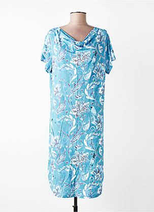 Chemise de nuit imprimé fleurs bleu IMPETUS femme
