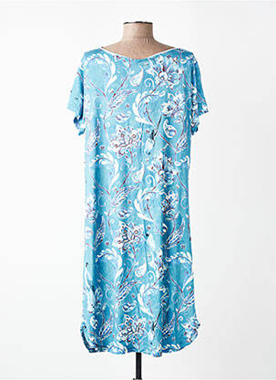 Chemise de nuit imprimé fleurs bleu IMPETUS femme
