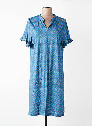 Chemise de nuit imprimé pois bleu LEON & LEONIE femme