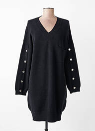 Robe pull resserrée sur le bas manches longues noir EVA KAYAN femme