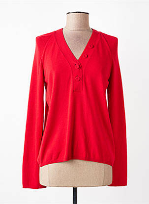 Pull coupe cintrée manches longues rouge ALDO MARTIN'S femme