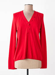 Pull coupe cintrée manches longues rouge ALDO MARTIN'S femme
