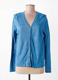 Gilet manches longues coupe cintrée bleu ESTHEME femme
