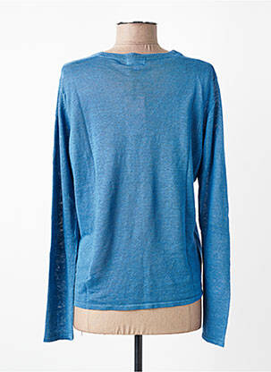 Gilet manches longues coupe cintrée bleu ESTHEME femme