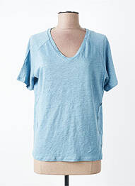 T-shirt col v manches courtes bleu MAT DE MISAINE femme