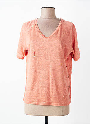 T-shirt col v manches courtes orange MAT DE MISAINE femme