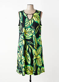 Robe mi-longue imprimé fantaisie sans manche noir JOSEPH RIBKOFF femme