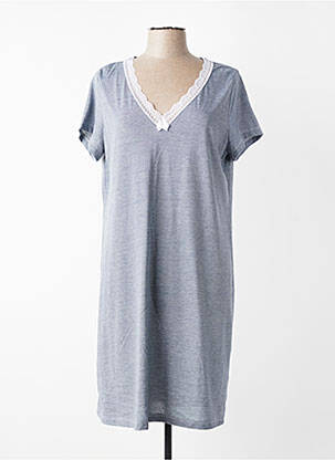 Chemise de nuit imprimé rayures bleu SENORETTA femme