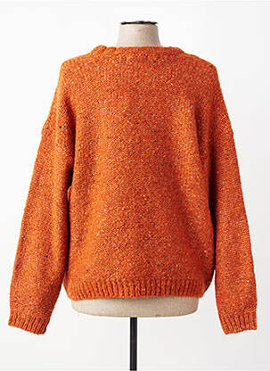 Pull tissage chiné manches longues orange MAT DE MISAINE femme
