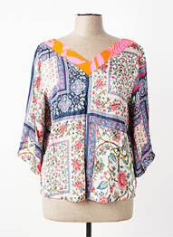 Blouse imprimé fleurs manches 3/4 beige ALDO MARTIN'S femme