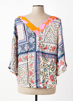 Blouse imprimé fleurs manches 3/4 beige ALDO MARTIN'S femme