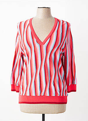Pull col v manches 3/4 rouge ALDO MARTIN'S femme
