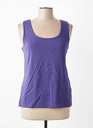 Débardeur stretch sans manche violet GUITARE femme