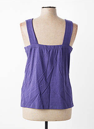 Débardeur stretch sans manche violet GUITARE femme