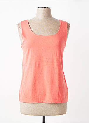 Débardeur stretch sans manche orange GUITARE femme