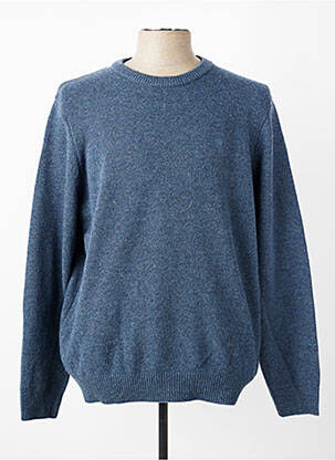 Pull tissage chiné manches longues bleu CAMBRIDGE femme