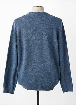 Pull tissage chiné manches longues bleu CAMBRIDGE femme
