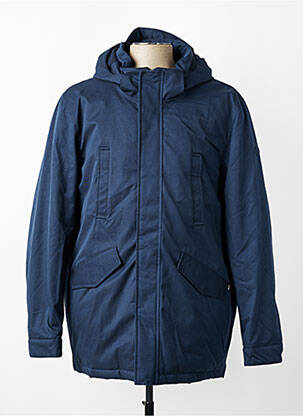 Parka finition intérieure doublure satiné a capuche bleu CAMBRIDGE homme