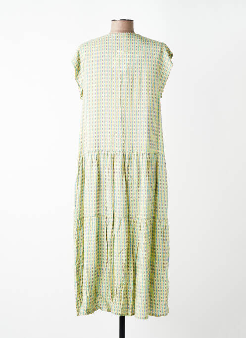 Robe longue manches courtes manches courtes vert GUITARE femme