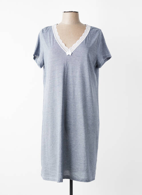 Chemise de nuit imprimé rayures bleu SENORETTA femme