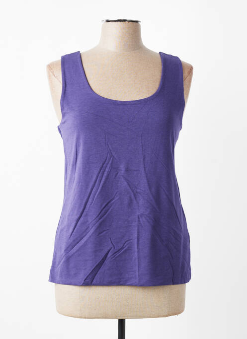 Débardeur stretch sans manche violet GUITARE femme