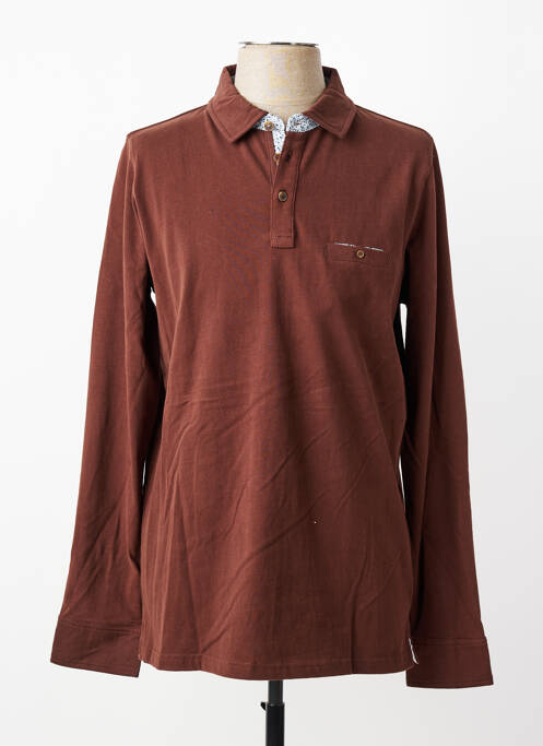 Polo manches longues manches longues marron CAMBRIDGE femme
