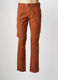 Pantalon chino fermeture zippée sous rabat boutonné marron CAMBRIDGE femme